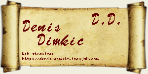 Denis Dimkić vizit kartica